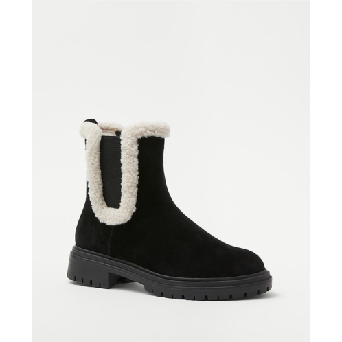Anntaylor Shearling Lug Sole Booties