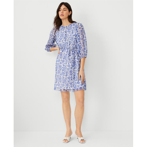 Anntaylor Floral Gathered Neck Shift Dress