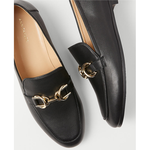 Anntaylor Chain Bit Leather Loafers