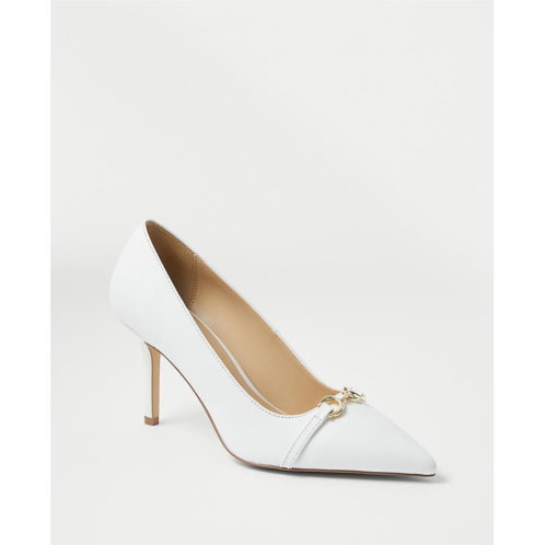 Anntaylor Leather Buckle Pointy Toe Pumps