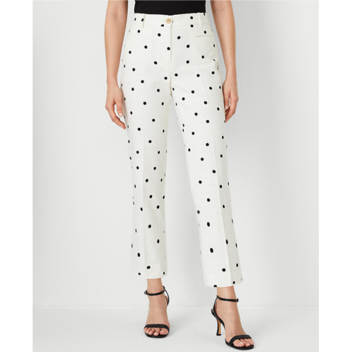 Anntaylor The Cotton Crop Pant in Textured Dot - Curvy Fit
