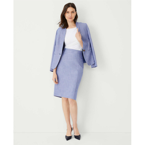 Anntaylor The Petite High Waist Seamed Pencil Skirt in Cross Weave