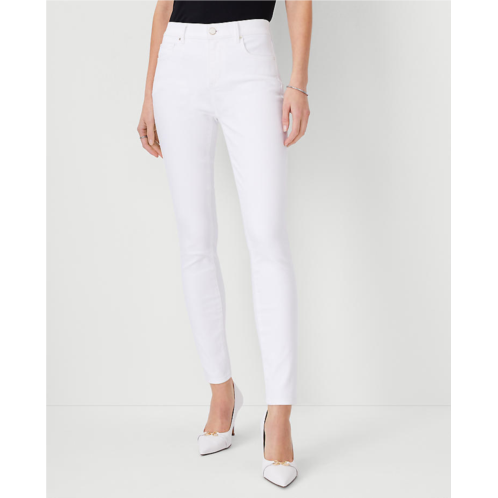 Anntaylor Petite Mid Rise Skinny Jeans in White - Curvy Fit