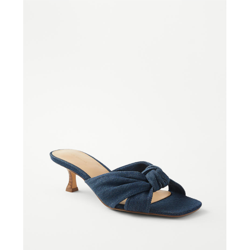 Anntaylor Knotted Denim Sandals