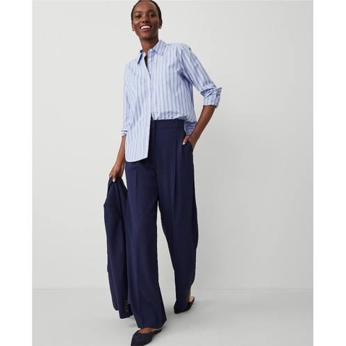 Anntaylor The High Rise Pleated Wide Leg Pant in Textured Drape