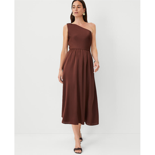 Anntaylor Petite One Shoulder Flare Midi Dress