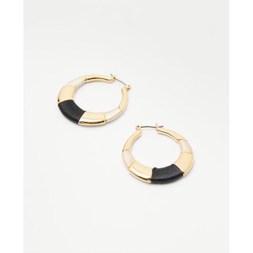 Anntaylor Thread Wrapped Hoop Earrings