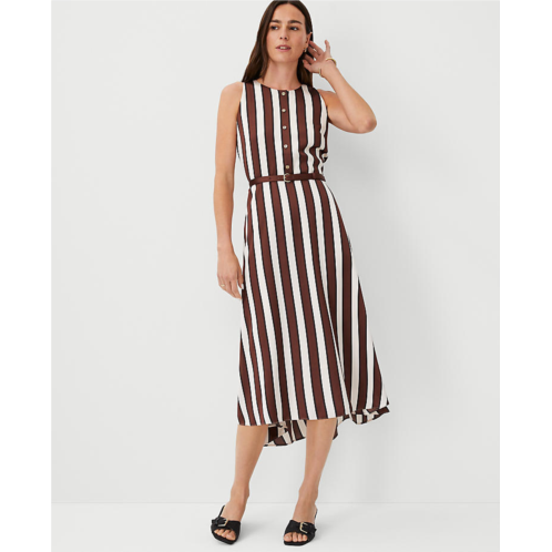 Anntaylor Petite Striped Flare Midi Dress