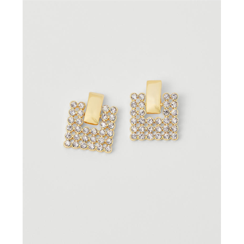 Anntaylor Crystal Square Drop Earrings