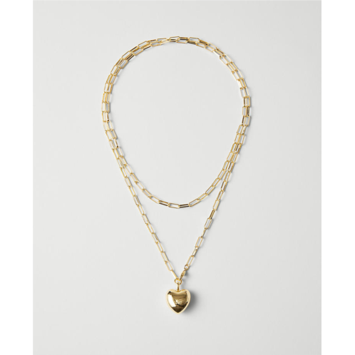 Anntaylor Double Wrap Heart Pendant Necklace