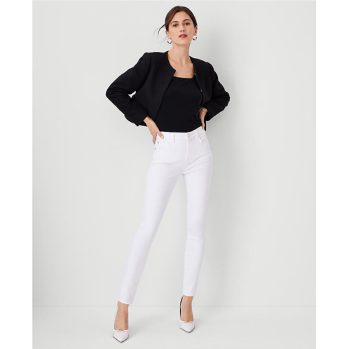 Anntaylor Petite Mid Rise Skinny Jeans in White