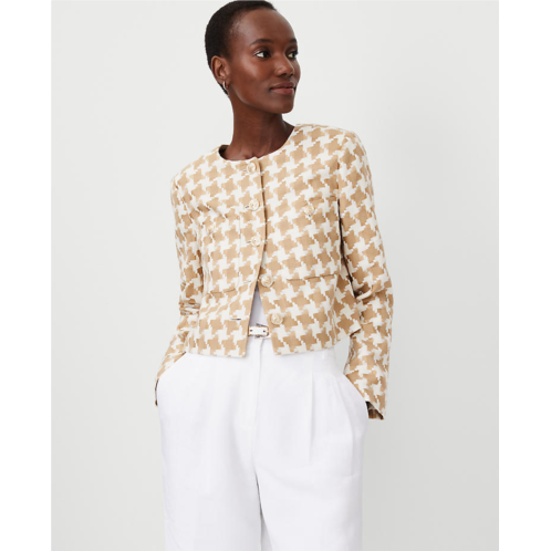 Anntaylor Houndstooth Patch Pocket Jacket