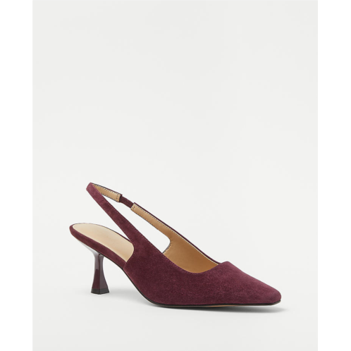 Anntaylor Squared Slingback Suede Pumps