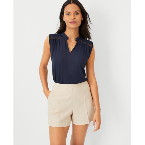 Anntaylor Piped Split Neck Popover