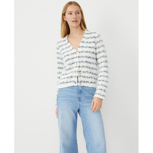 Anntaylor Petite Tweedy V-Neck Sweater Jacket