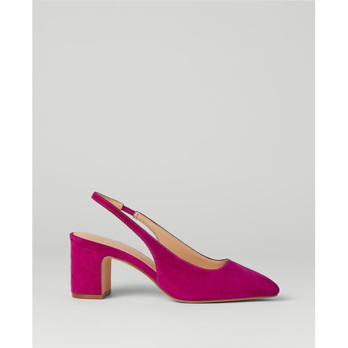 Anntaylor Suede Block Heel Slingback Pumps