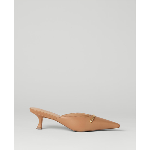 Anntaylor Chain Leather Mule Pumps