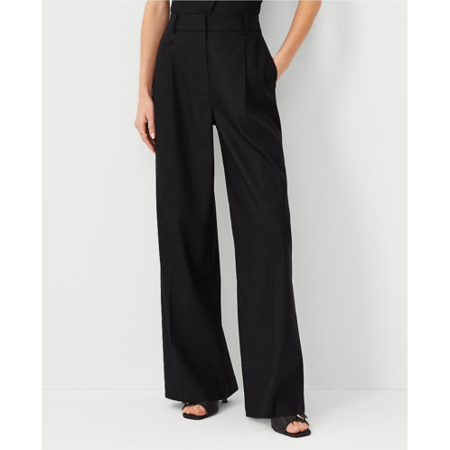 Anntaylor The Pleated Wide-Leg Pant in Linen Twill