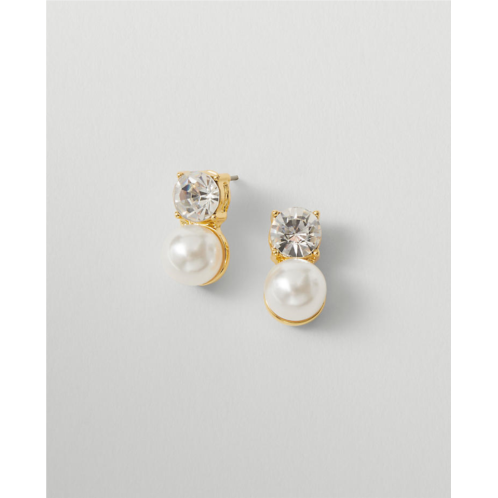 Anntaylor Crystal Pearlized Stud Earrings