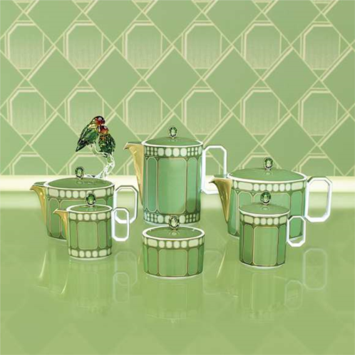 Swarovski Signum teapot, Porcelain, Small, Green