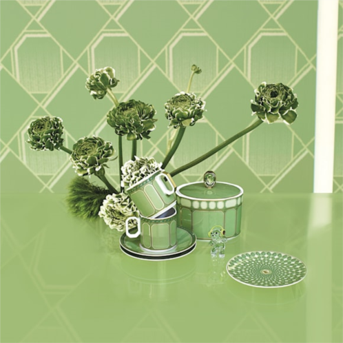 Swarovski Signum plate, Porcelain, Small, Green