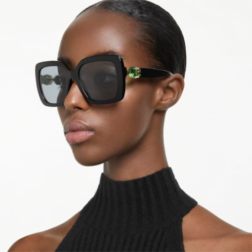 Swarovski Sunglasses, Oversized, Square shape, SK6001, Black