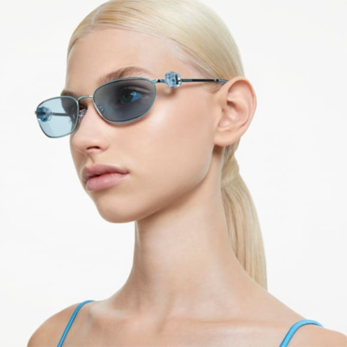 Swarovski Sunglasses, Oval shape, SK7010, Blue