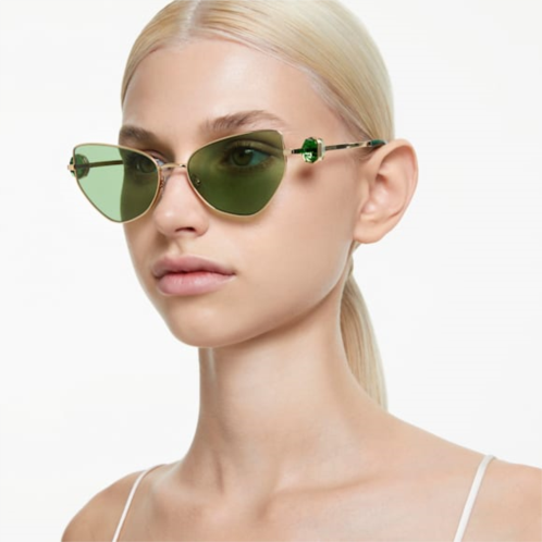 Swarovski Sunglasses, Cat-eye shape, SK7003, Green