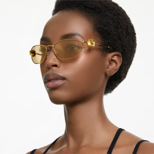 Swarovski Sunglasses, Oval shape, SK7010, Yellow