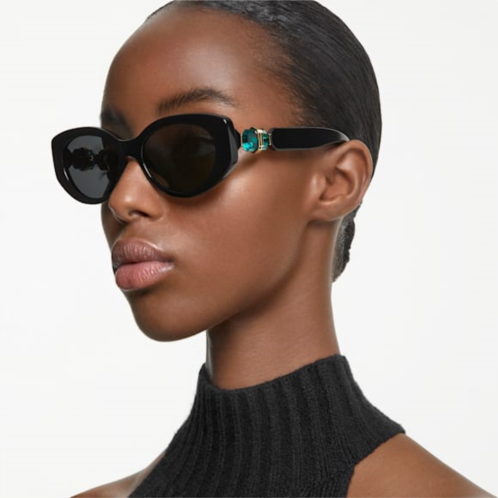 Swarovski Sunglasses, Cat-eye shape, SK6002, Black