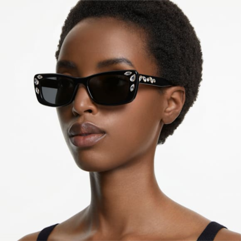 Swarovski Sunglasses, Rectangular shape, SK6008, Black