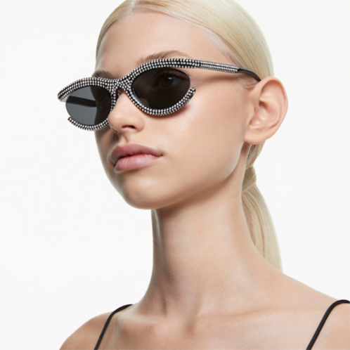 Swarovski Sunglasses, Oval shape, SK6006, Black