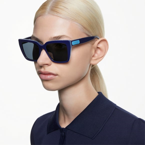 Swarovski Sunglasses, Square shape, SK6013, Blue