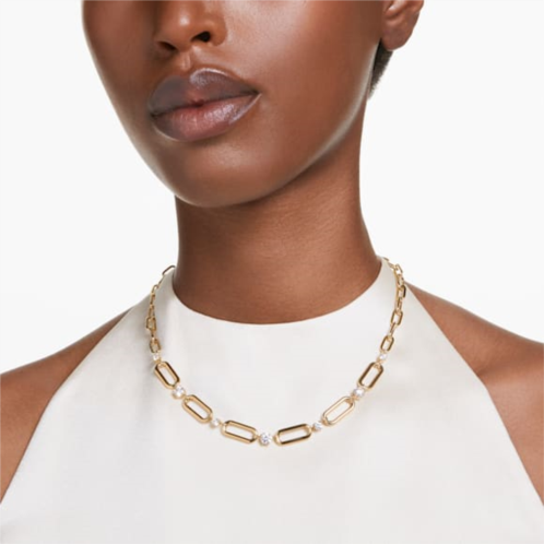 Swarovski Constella necklace, White, Gold-tone plated