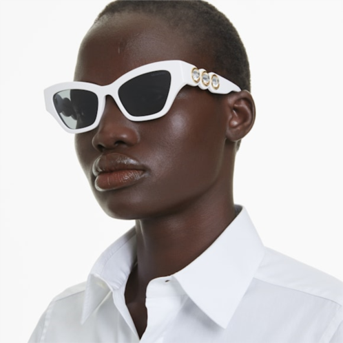 Swarovski Sunglasses, Cat-eye shape, White