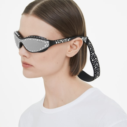 Swarovski Sunglasses with strap, Swimming shape, Black
