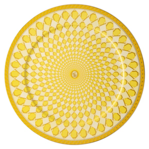 Swarovski Signum service plate, Porcelain, Large, Yellow