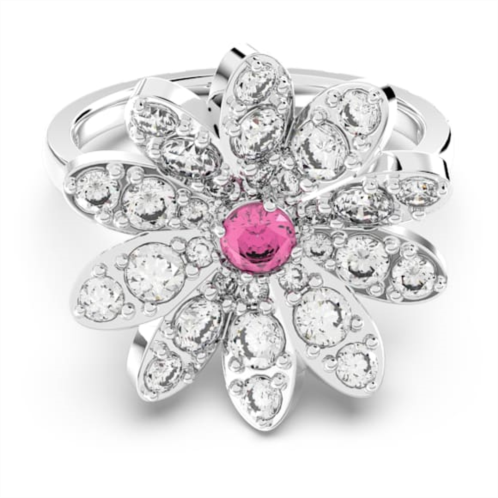 Swarovski Eternal Flower ring, Flower, Pink, Mixed metal finish