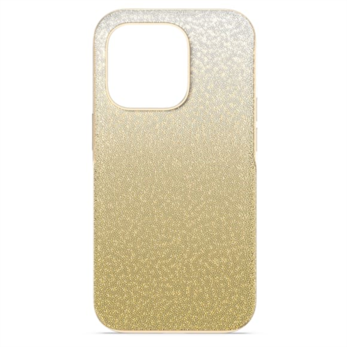 Swarovski High smartphone case, Color gradient, iPhone 14 Pro, Gold tone