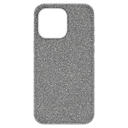 Swarovski High smartphone case, iPhone 15 Pro Max, Silver tone