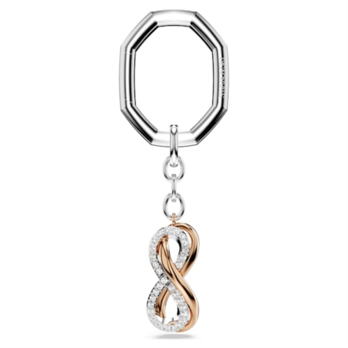 Swarovski Key ring, Infinity, White, Mixed metal finish