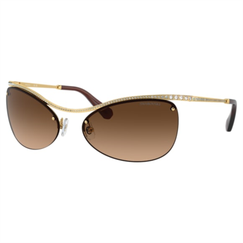 Swarovski Sunglasses, Oval shape, SK7018, Brown