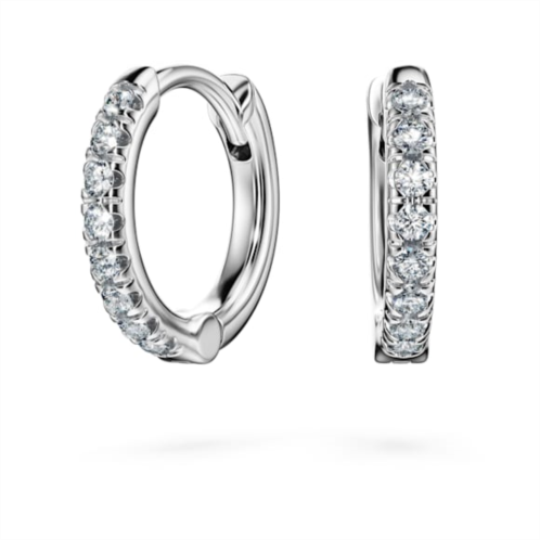 Swarovski Eternity hoop earrings, Laboratory grown diamonds 0.1 ct tw, 14K white gold
