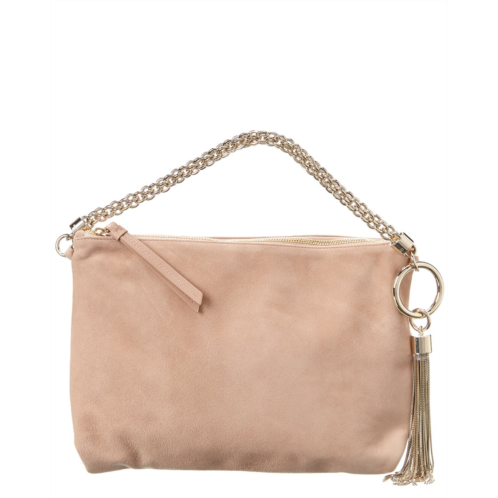 Jimmy Choo Callie Chain Strap Suede Pouch