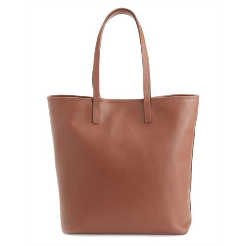 Royce New York Tall Leather Tote with Wristlet