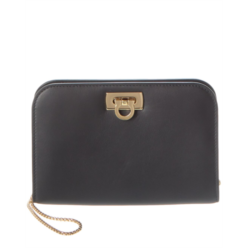 Ferragamo Diana Mini Leather Clutch