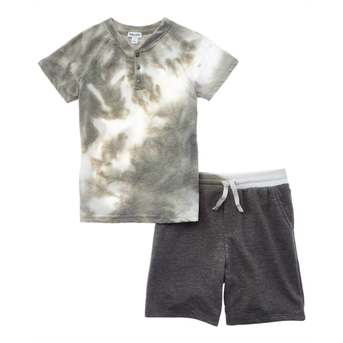 Splendid 2pc Verde Wash T-Shirt & Short Set