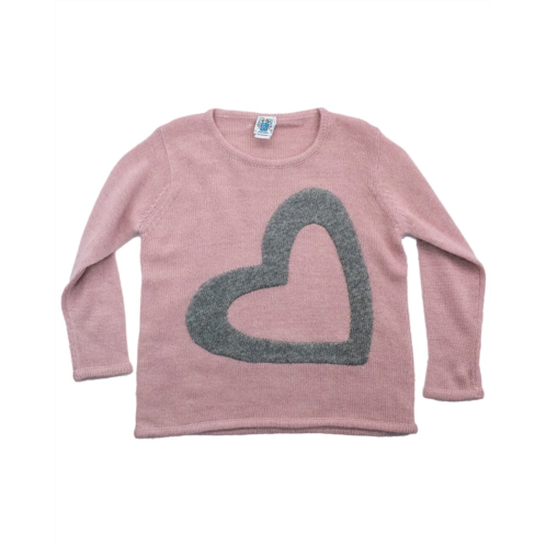 Portolano Heart Shape Patch Wool & Cashmere-Blend Sweater