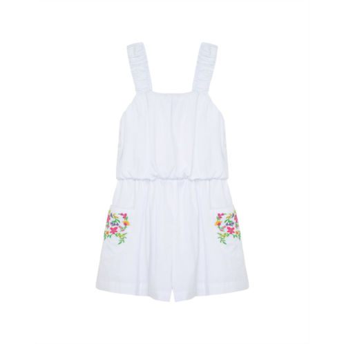 Peek Kids Embroidered Gathered Romper