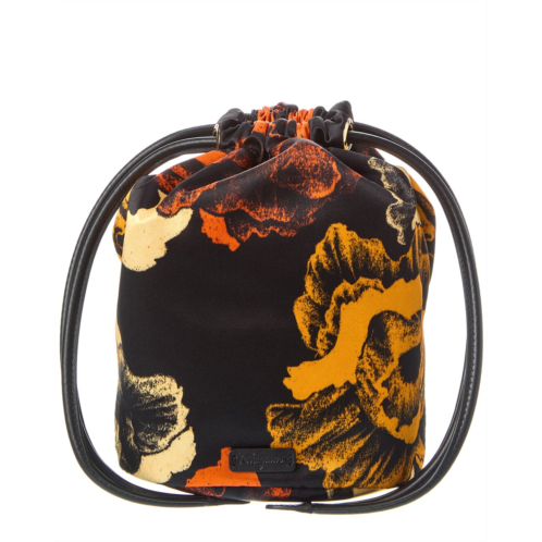 Ferragamo Glam Flower Cage Satin Pouch